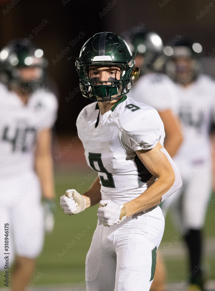 Fototapeta premium Action photos of football players making amazing plays during a football game