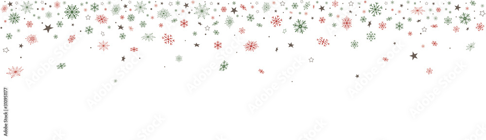 CHUTE DE FLOCONS DE NEIGE COLORÉS