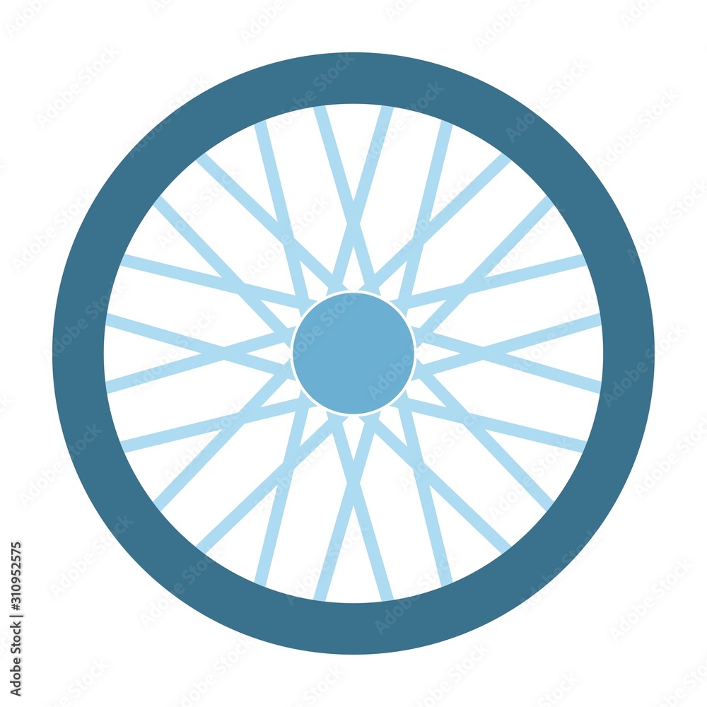 Wheel with needles vector icon flat isolated