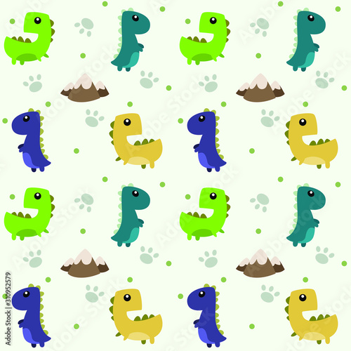 vector cartoon dinosaur monster pattern motive background