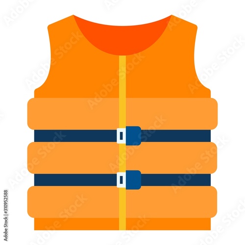 Life vest vector icon flat isolated