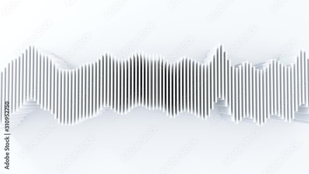 Abstract 3D geometry lines wave animation on color background. Music sound effect. 4k seamless loop. Abstract 3D geometry lines wave animation on color background. Music sound effect. 4k seamless loop.