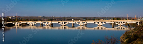 MAY 23, 2019 - GREAT FALLS, MONTANA, USA - Arched Bridge over Missouri River, Great Falls, Montana, USA