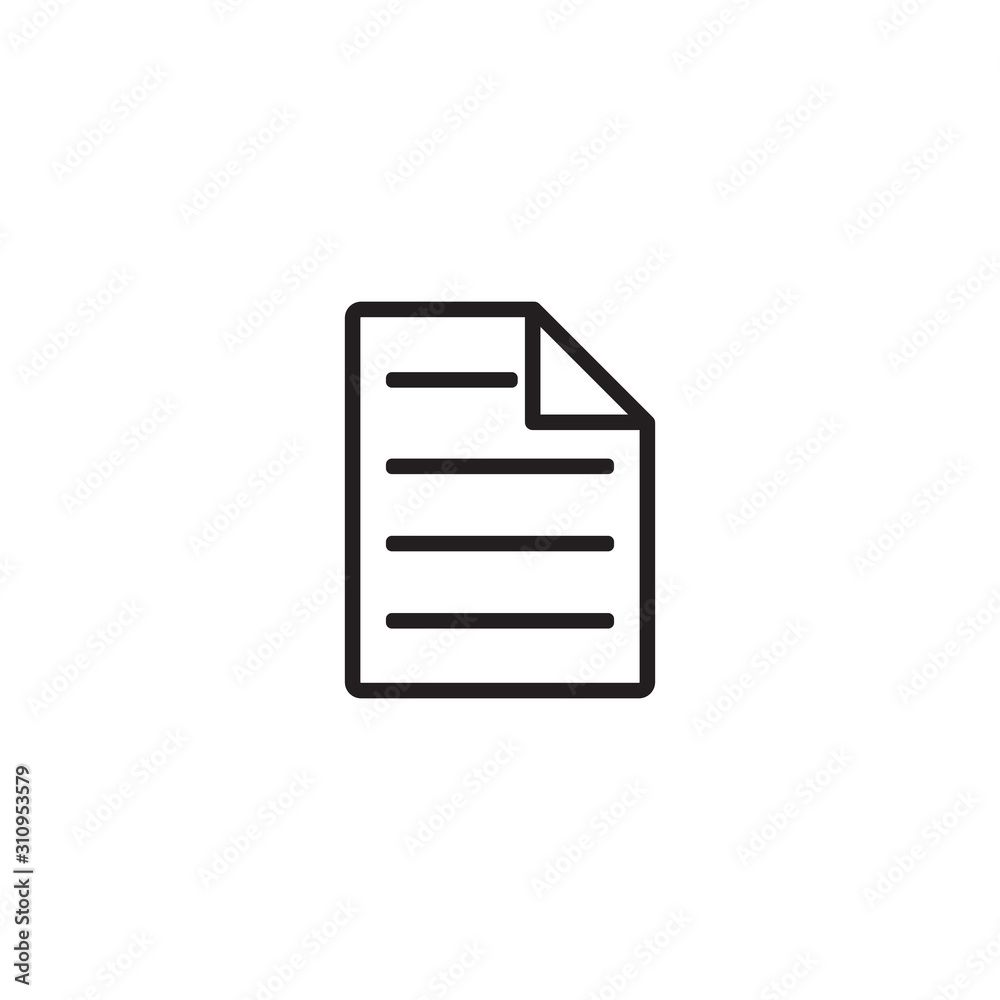Document icon symbol vector illustration Document icon symbol vector illustration