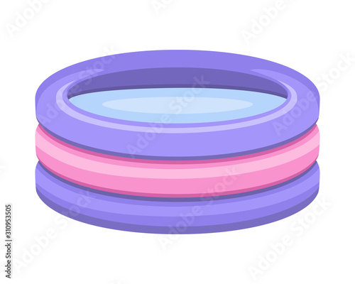 Rubber pool on white background