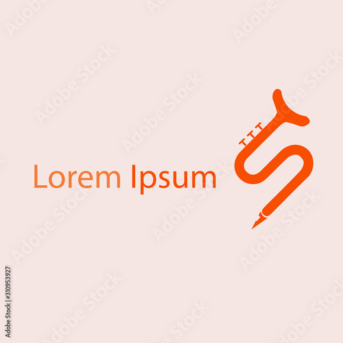 Saxophone logo design. Music instrument logo, Music jazz logo template