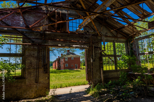 MAY 17 2019, GASCONADE COUNTY, MISSOURI USA  Deserted factory in Gasconade County Missouri along trail where Lewis and Clark stopped