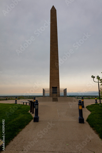 MAY 18, 2019, SIOUX CITY, IOWA, USA - Floyd's Bluff, Sioux City Iowa, overlook honoring Sgt. Floyd the quartermaster who died during the Lewis and Clark expedition photo