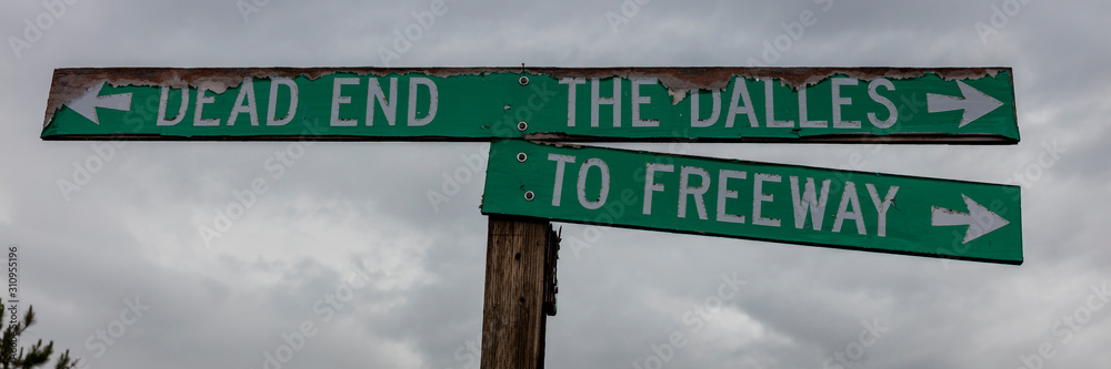 MAY 2019, USA - Road signs along the Lewis and Clark Expedition Trail MAY 2019, USA - Road signs along the Lewis and Clark Expedition Trail