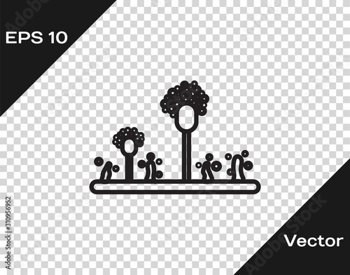 Black line Mold icon isolated on transparent background. Vector Illustration