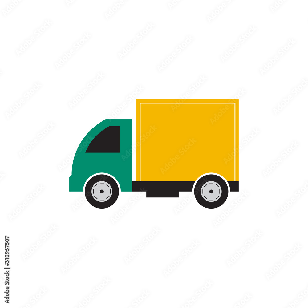 Box truck icon design template vector isolated Box truck icon design template vector isolated