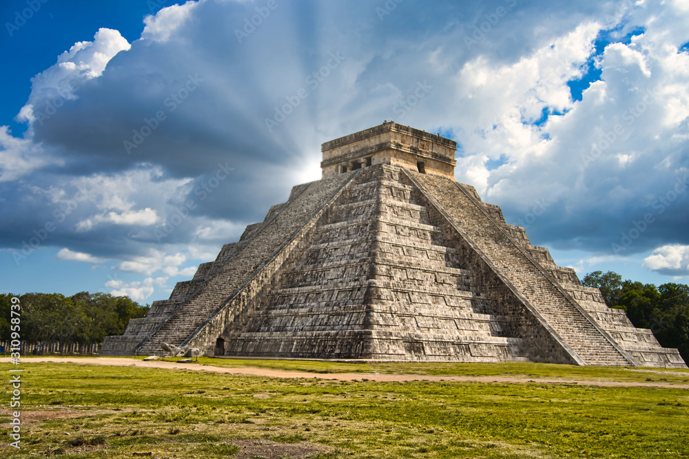    A massive step pyramid, known as El Castillo or Temple of Kukulcan, dominates the ancient city. Chichén Itzá is a complex of Mayan ruins on Mexico's Yucatán Peninsula.      