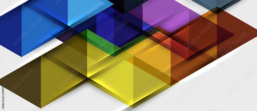 Triangle geometrical modern business presentation design template, abstract pattern for any background