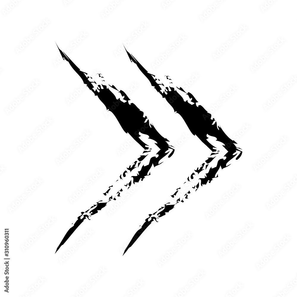 Obraz premium Arrow of icon vector grunge style brushes