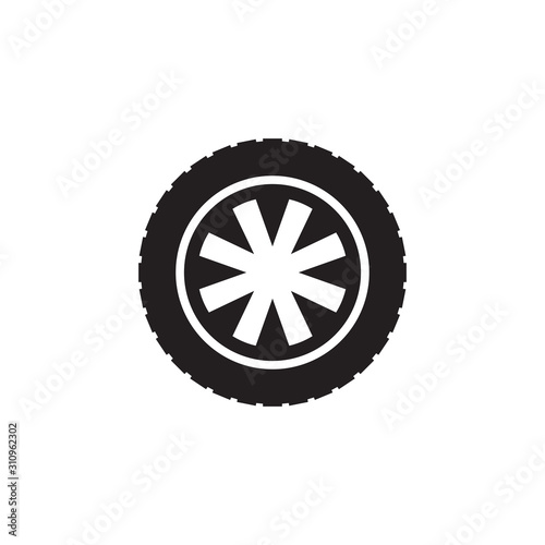 Tyre icon logo design vector template