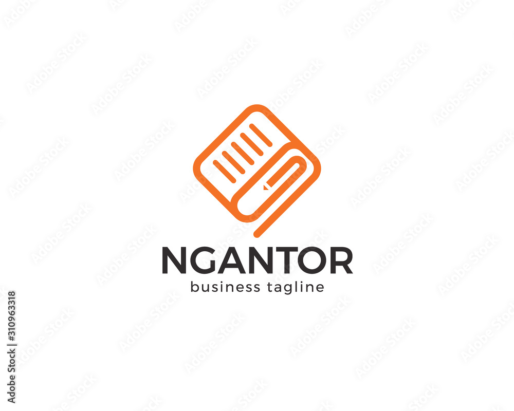 Obraz premium Office document logo design