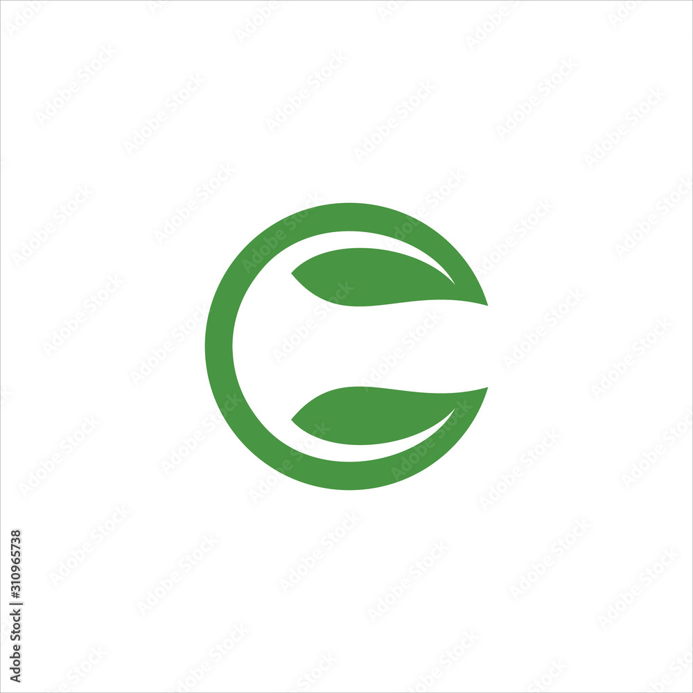 leaf letter c logo vector leaf letter c logo vector