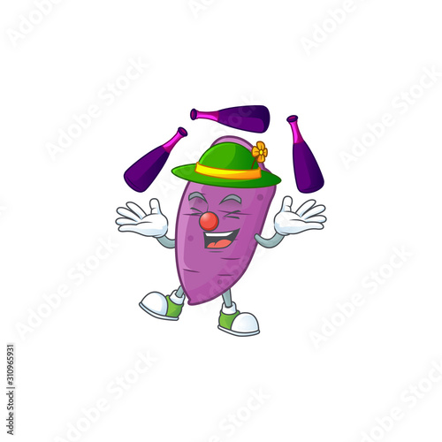 Cute and cool Juggling okinawa yaw cartoon character