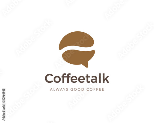 Coffee talk logo design