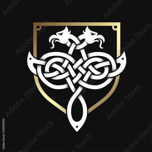 Double eagle celtic design