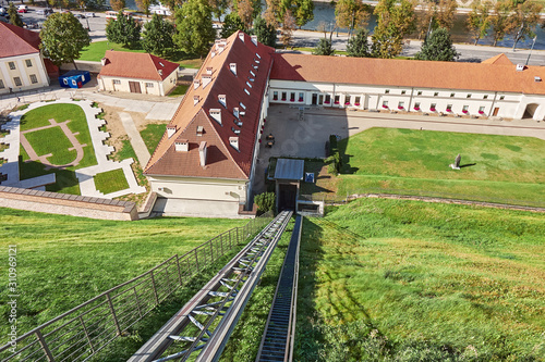 The Funicular Station of Gediminas Castle Tower, Vilnius, Lithuania photo