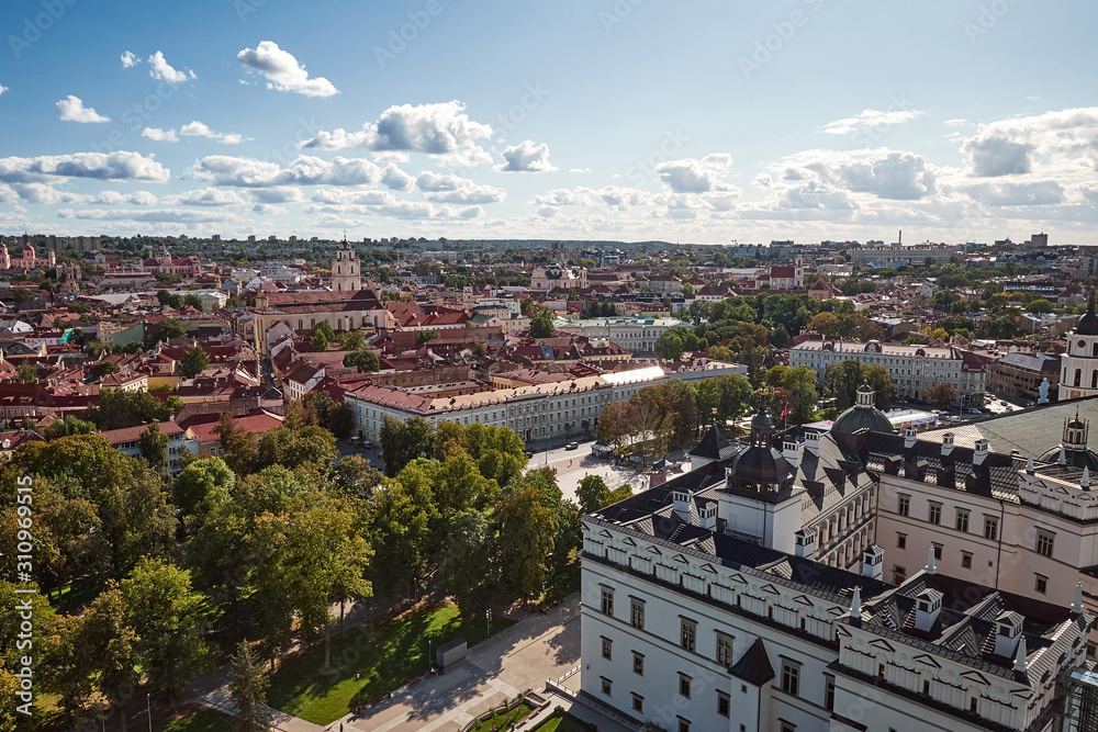 The Aerial View of Vilnius, Lithuania