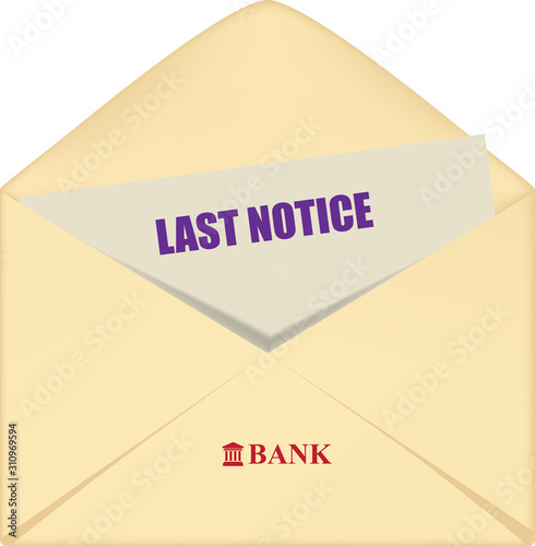 Last notice from bank