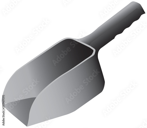 Plastic pet food scoop