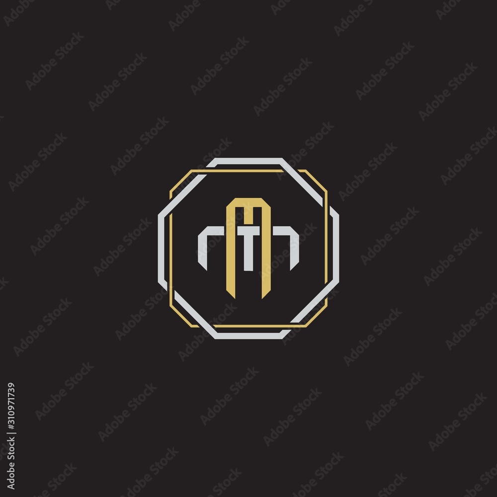 MM Initial letter overlapping interlock logo monogram line art style MM Initial letter overlapping interlock logo monogram line art style