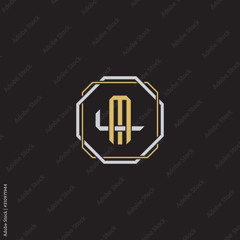 ML Initial letter overlapping interlock logo monogram line art style ML Initial letter overlapping interlock logo monogram line art style