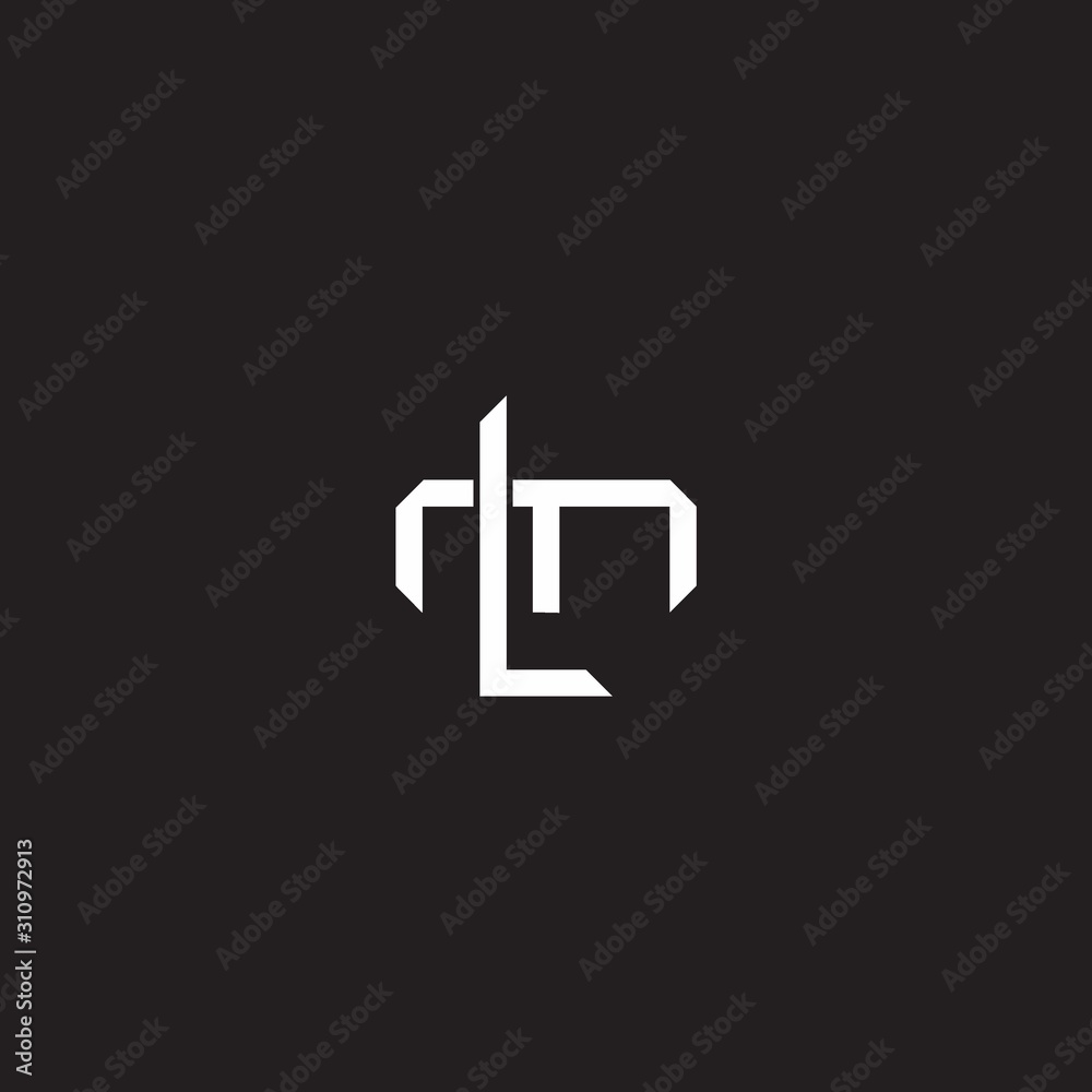 Obraz premium LM Initial letter overlapping interlock logo monogram line art style
