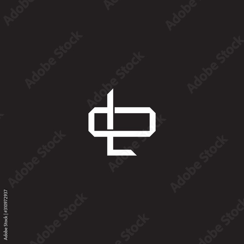 LO Initial letter overlapping interlock logo monogram line art style