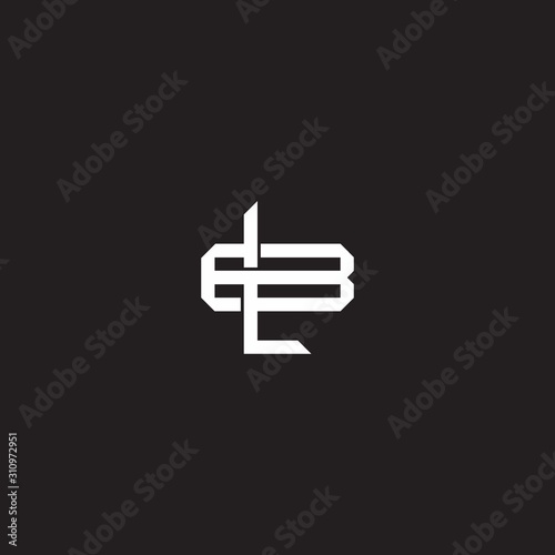 LB Initial letter overlapping interlock logo monogram line art style