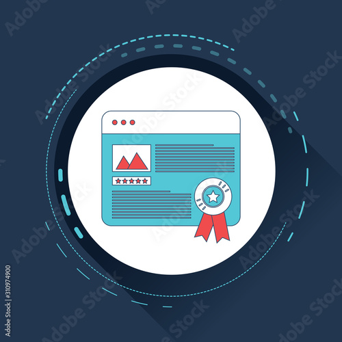 Modern flat style illustration of seo concept of developing and improving website ranking. 