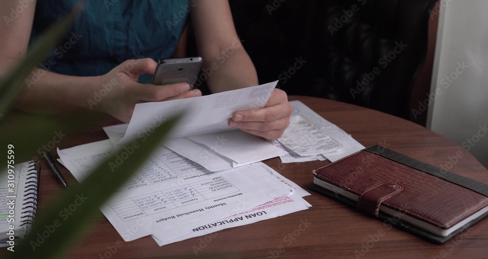 Foto de QR Code Scanner Paying. Electricity and Gas Bill. Payment of