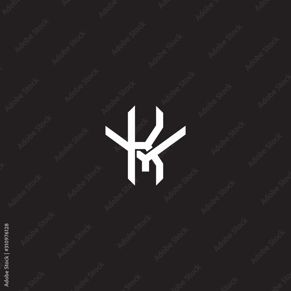 Initial letter overlapping interlock logo monogram line art style Initial letter overlapping interlock logo monogram line art style