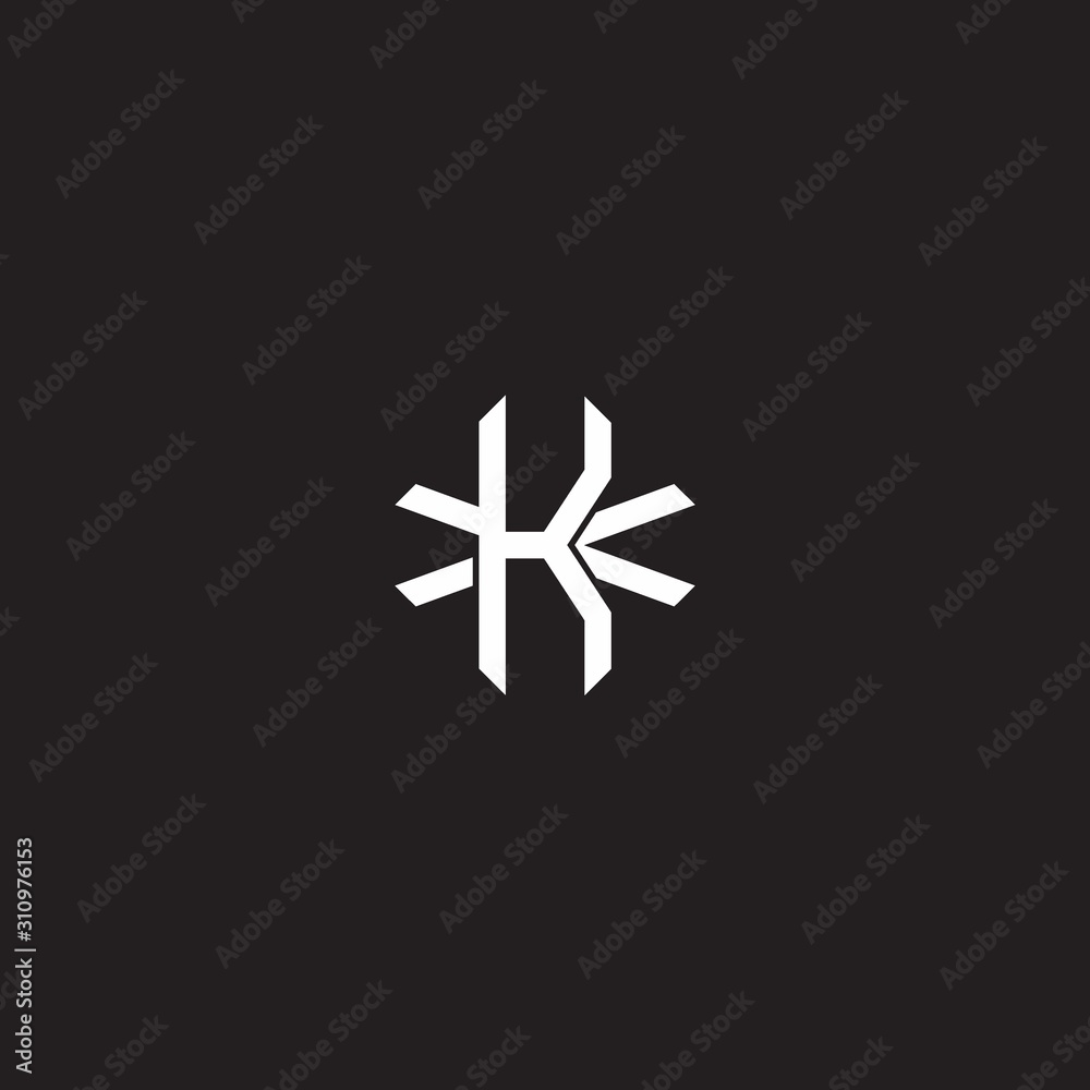 Initial letter overlapping interlock logo monogram line art style Initial letter overlapping interlock logo monogram line art style