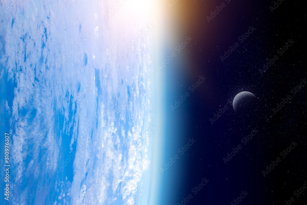 Fototapeta premium Exploring outer space. Mixed media