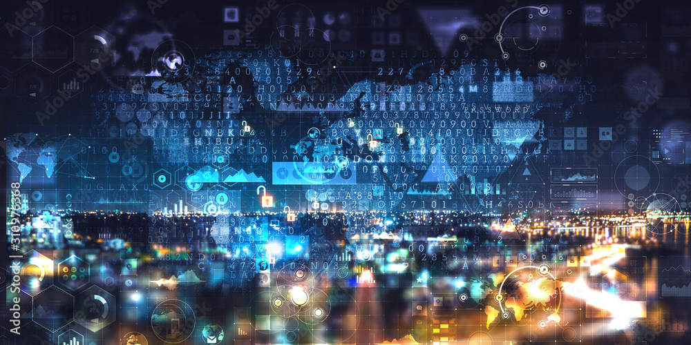 Connection and communication concept. 3d rendering