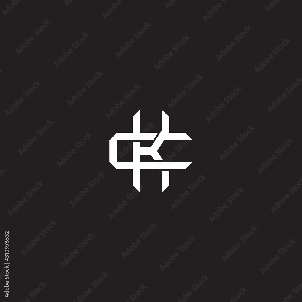 Obraz premium Initial letter overlapping interlock logo monogram line art style