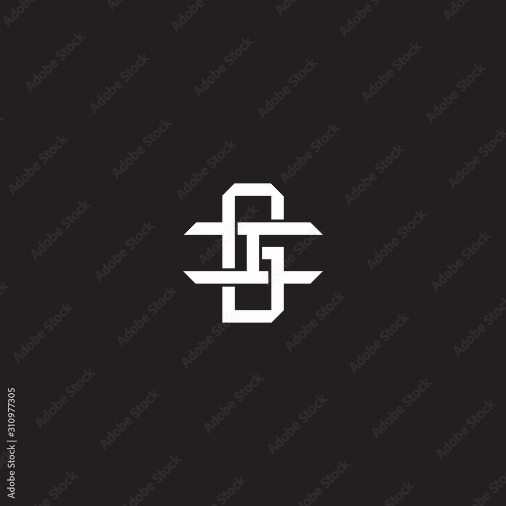 Initial letter overlapping interlock logo monogram line art style Initial letter overlapping interlock logo monogram line art style