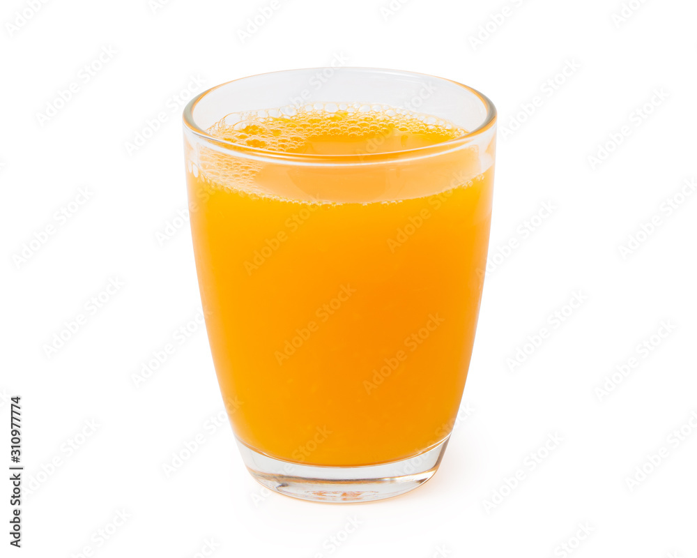 Glass of fresh orange juice isolated on white background, With clipping path. Glass of fresh orange juice isolated on white background, With clipping path.