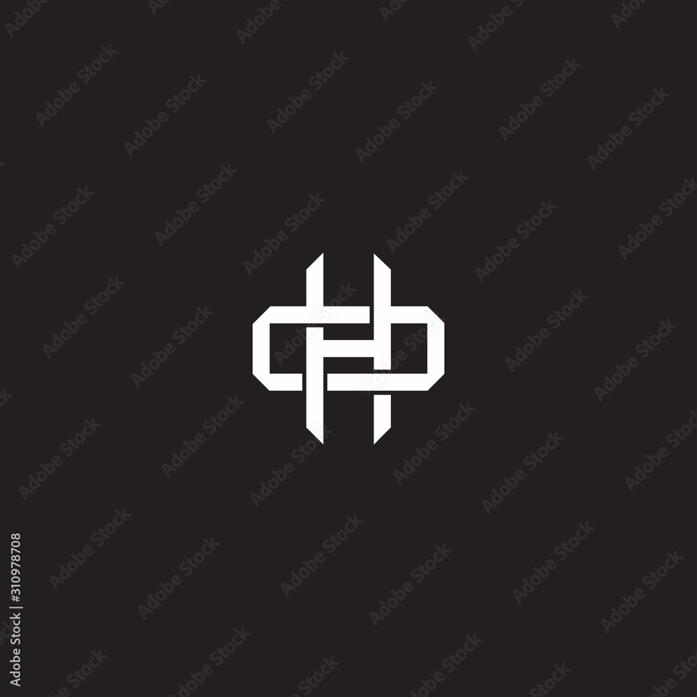 Initial letter overlapping interlock logo monogram line art style Initial letter overlapping interlock logo monogram line art style