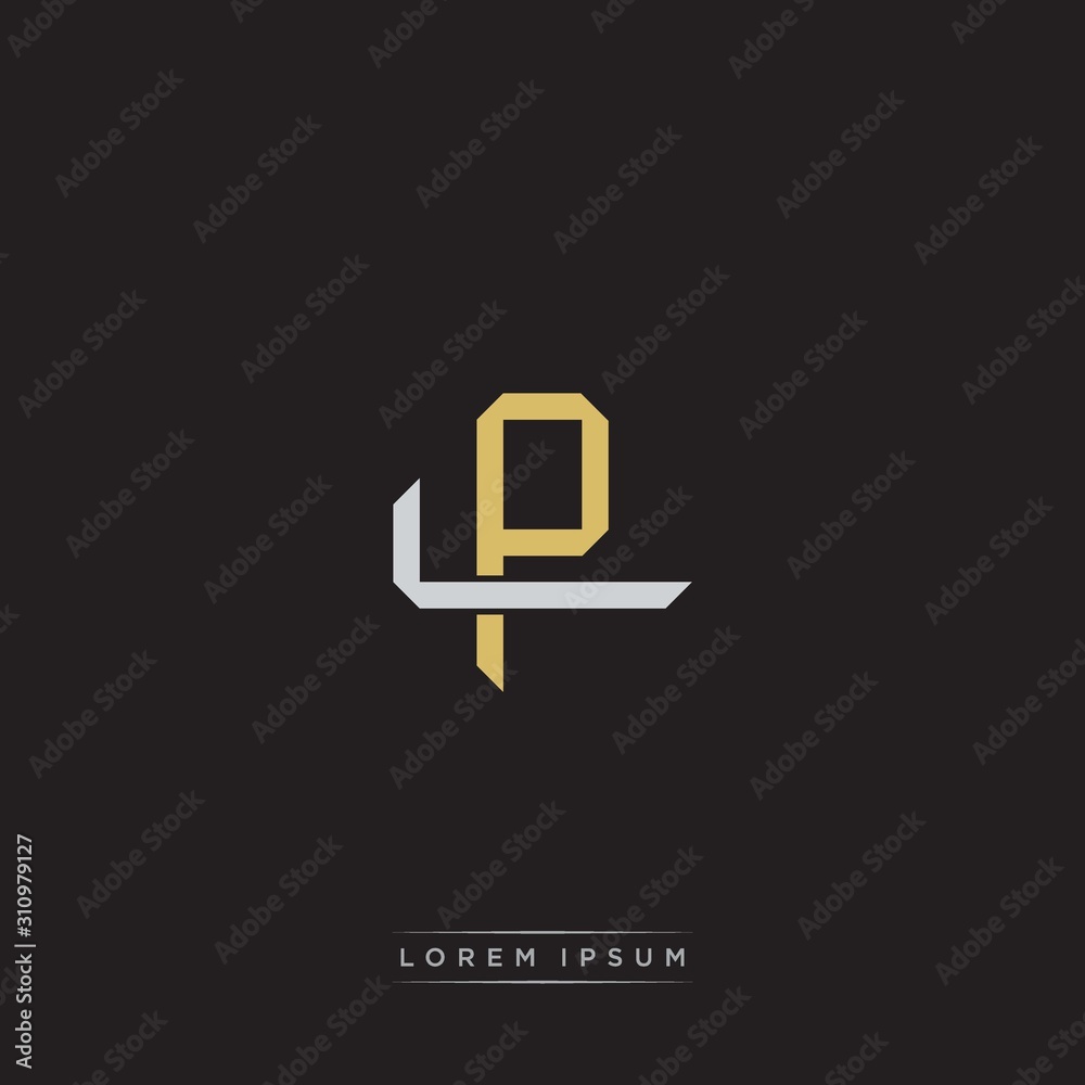 Initial letter overlapping interlock logo monogram line art style Initial letter overlapping interlock logo monogram line art style