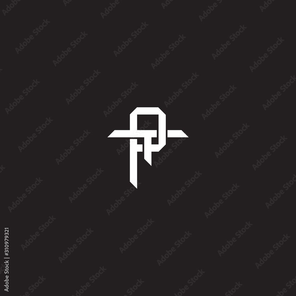 Fototapeta premium Initial letter overlapping interlock logo monogram line art style