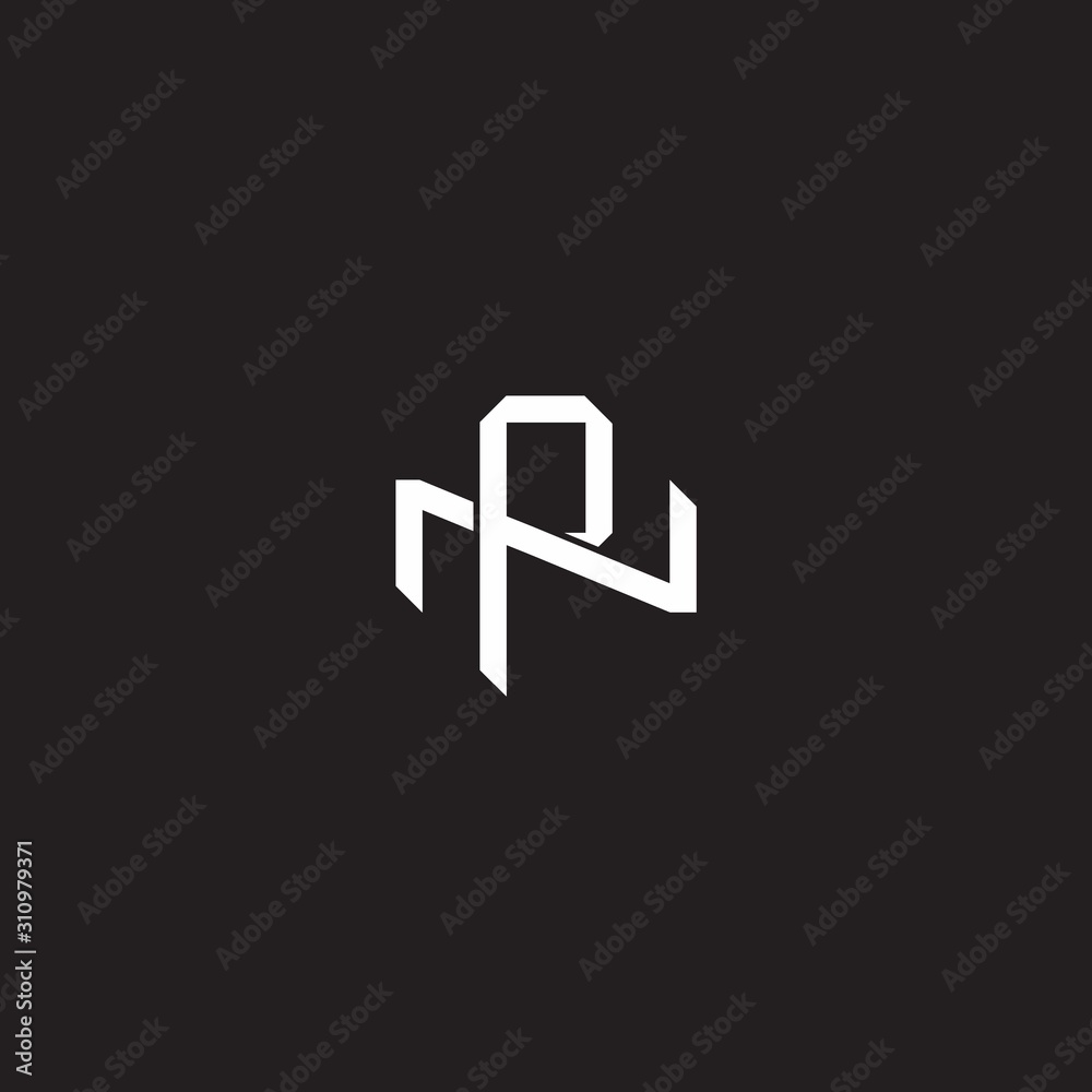 Obraz premium Initial letter overlapping interlock logo monogram line art style