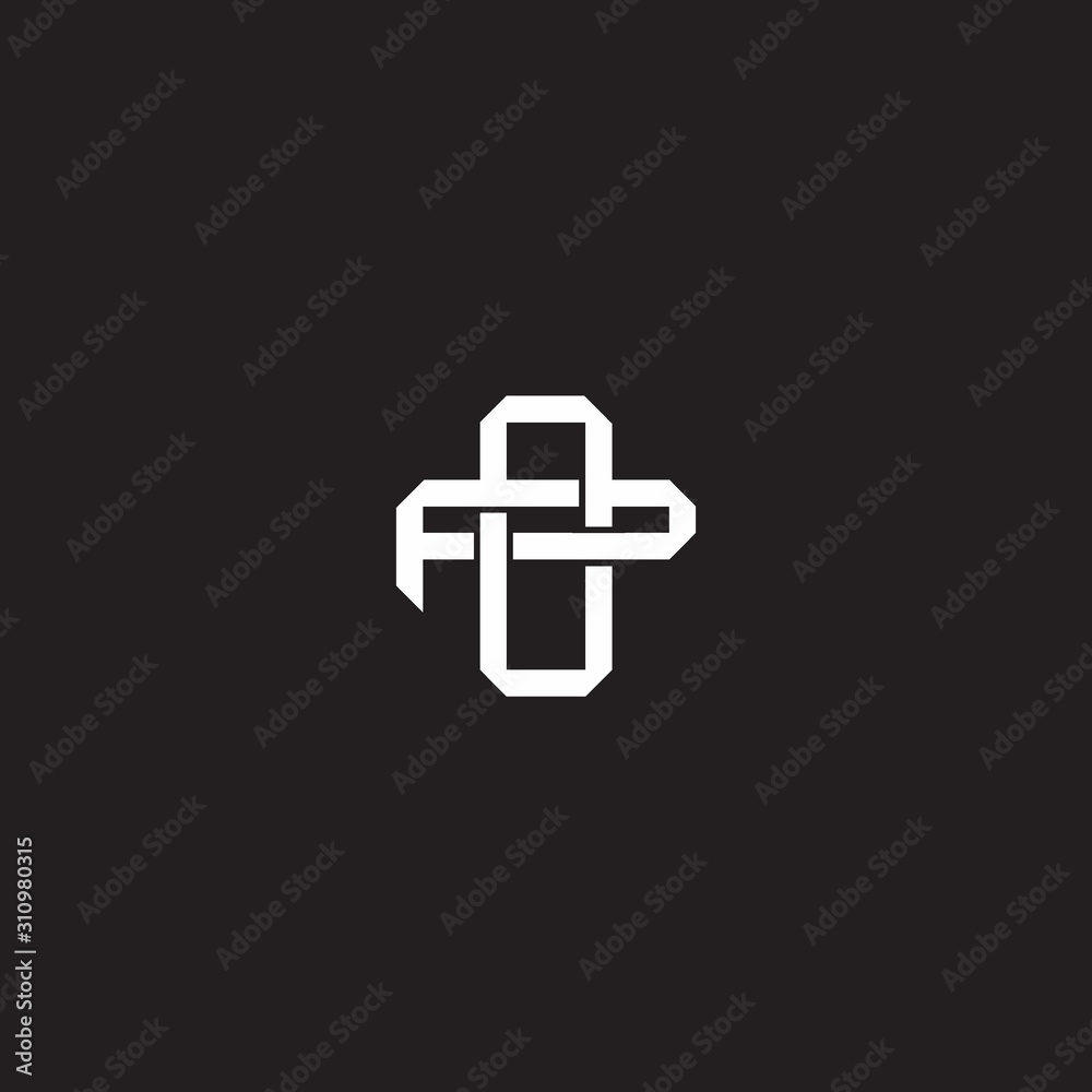 Initial letter overlapping interlock logo monogram line art style Initial letter overlapping interlock logo monogram line art style