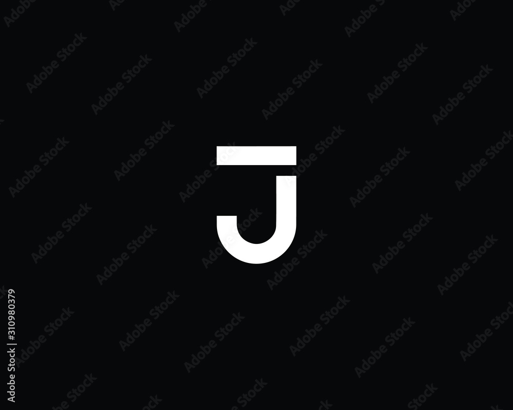 Creative and Minimalist Letter UJ Logo Design Icon, Editable in Vector Format in Black and White Color Creative and Minimalist Letter UJ Logo Design Icon, Editable in Vector Format in Black and White Color