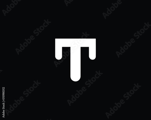 Creative and Minimalist Letter MT TM Logo Design Icon, Editable in Vector Format in Black and White Color  © SaaDesigns