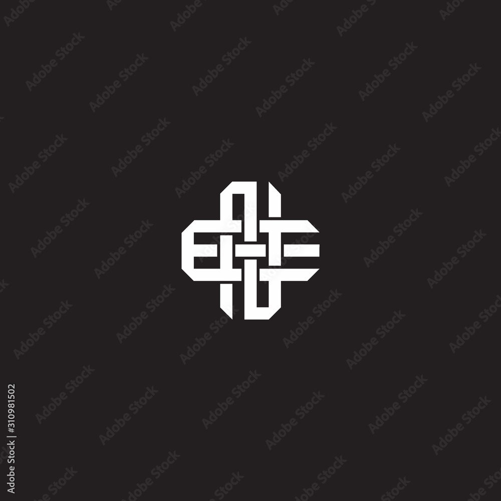 Initial letter overlapping interlock logo monogram line art style Initial letter overlapping interlock logo monogram line art style